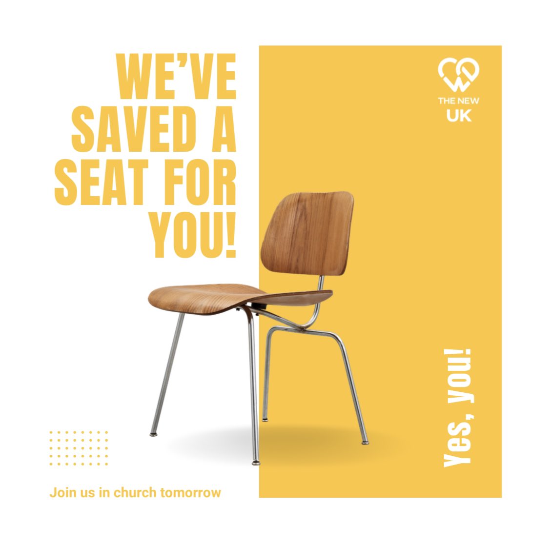 We’ve got a seat reserved with your name on it!

Join us tomorrow as we spend quality time with The Father at 107-115 Eastmoor St, London SE7 8LX 

#churchinlondon #churchinuk #wearethenew #ilovethischurch