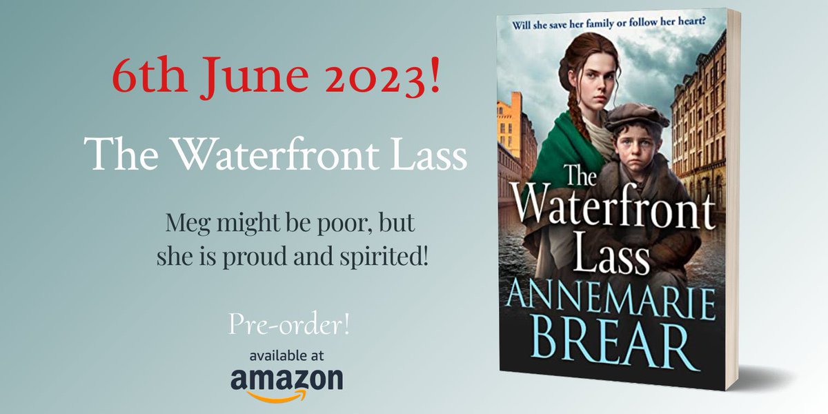 #sagasaturday The Waterfront Lass – out June 2023!
Meg might be poor, but she is proud and spirited! #historicalfiction #familysaga #WestYorkshire #booklovers #readingcommunity #Authorsoftwitter #newfiction  #strictlysagagirls 
#Preorder Amazon: mybook.to/thewaterfrontl…