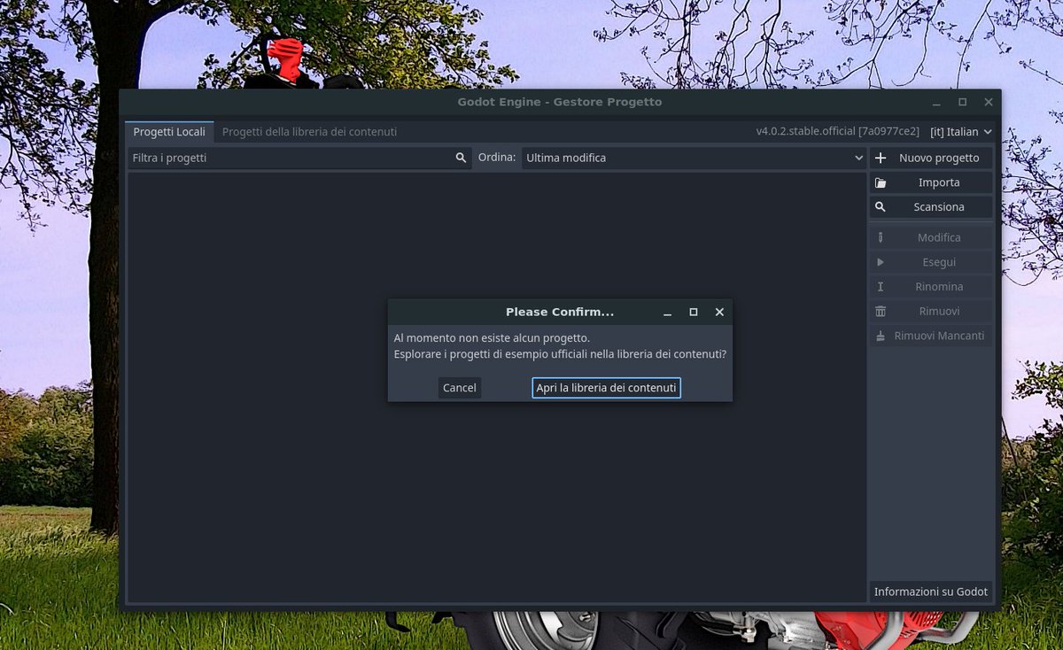 formula42cc's tweet image. 🇮🇹 Godot engine appena installato ed eseguito su Ubuntu.
🇬🇧 Godot engine just installed and running it with Ubuntu OS.