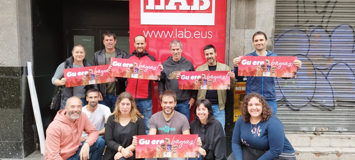 Bulegoetako kideak, maiatzaren 1ean Bilbon izango gara. #GuEreBagoaz