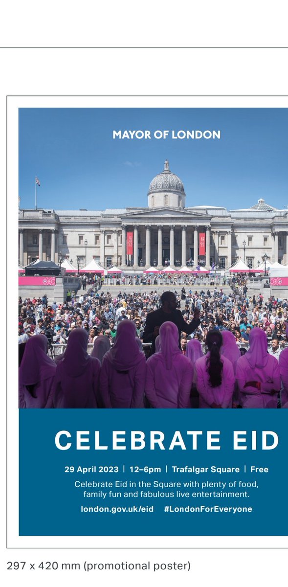 Come along to Eid celebrations at Trafalgar Square. We are playing at Midday!
