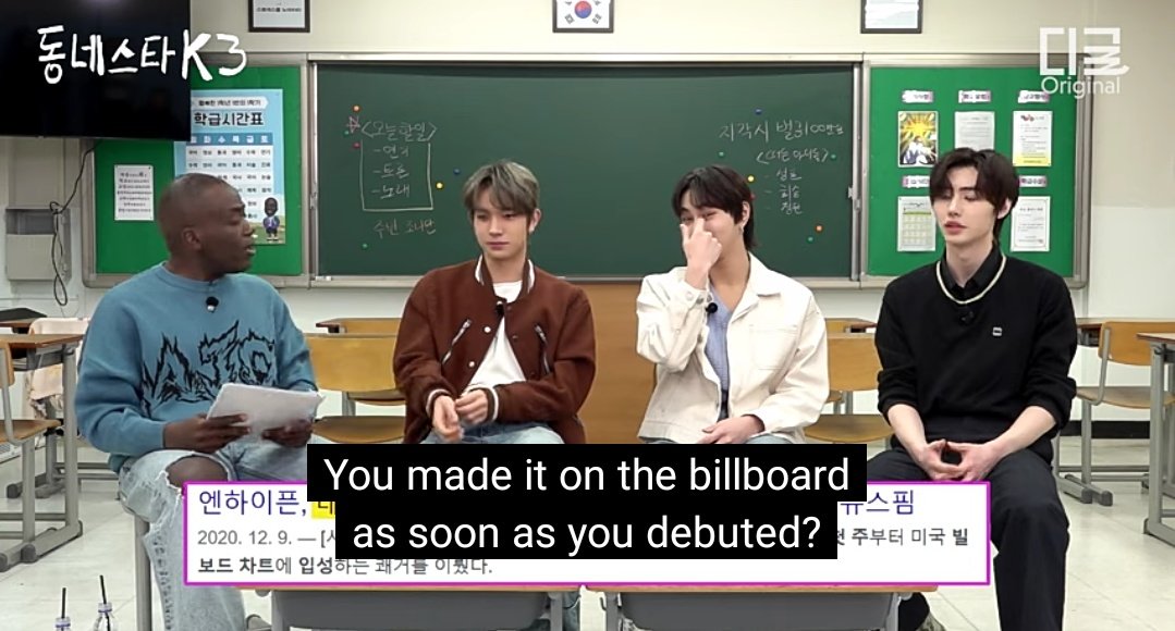 caprios_jay's tweet photo. Jungwon said they when they saw they ranked on billboard.they thought it was a composite picture .

Help ,why do these  boys think they aren't big enough  that we would fake a picture Abt that  😭😭😭.
Bro y'all are hugeeee superstars . https://t.co/osqiTh8gfe