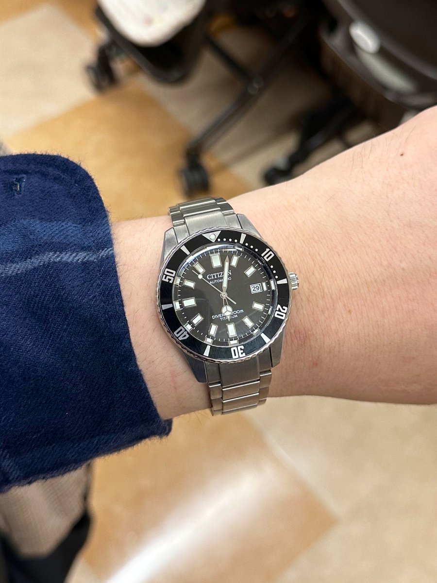 tamukun's tweet image. パシリ中。
シチズン フジツボ ダイバーさん。
チタンのブレスに変えたらとてもお気に入りになりました。
 #CITIZEN  #challengediver  #Promaster