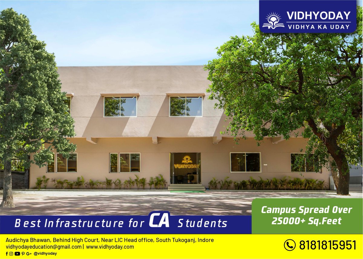 vidhyoday's tweet photo. Vidhyoday boasts of an excellent infrastructure, conducive to learning and accomplishing.
____
#VidhyodayCommerceCoaching #VidhyaKaUday #PassNahiToFeesNahi #Vidhyoday #CA #CS #IPM #CUET #CommerceCoaching #BestInfrastructure https://t.co/V3hIh8BAzK