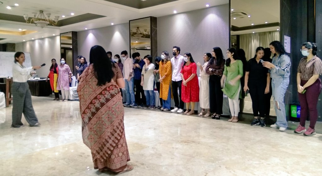 asapasia's tweet photo. It's Day 2 at the #ASAPYAI2023 in #India as we conduct the Power Walk to help us deconstruct how structures create pathways of #choices or lack thereof.
.
#AbortionIsHealthcare #feminist #workshop https://t.co/mLr3Ok3RTP