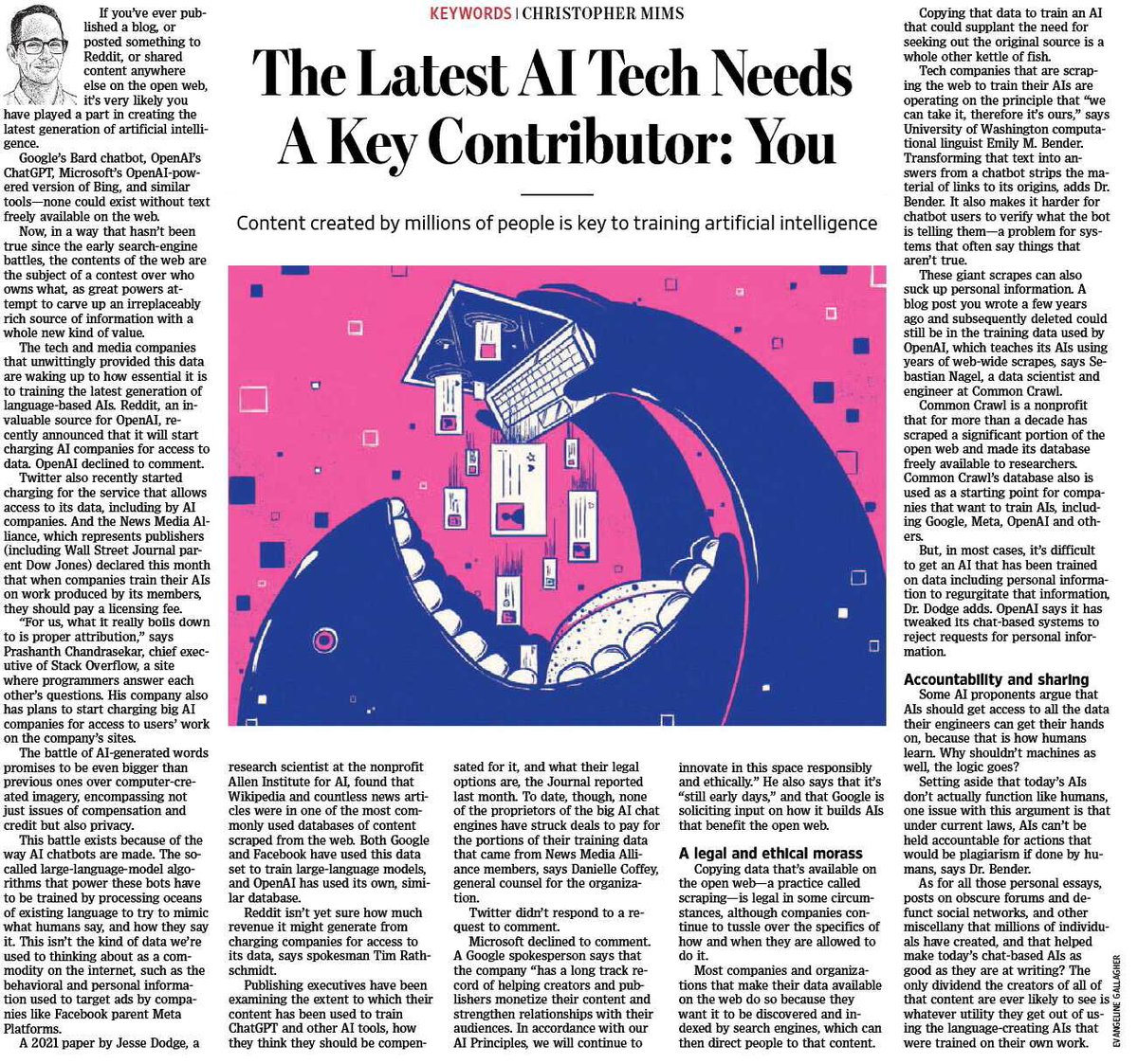 Data sources used to train LLMs are waking up and starting to charge for it. 

The ethical issues of extraction of value from other people's work is being ignored 

This is even more complex with patient data
