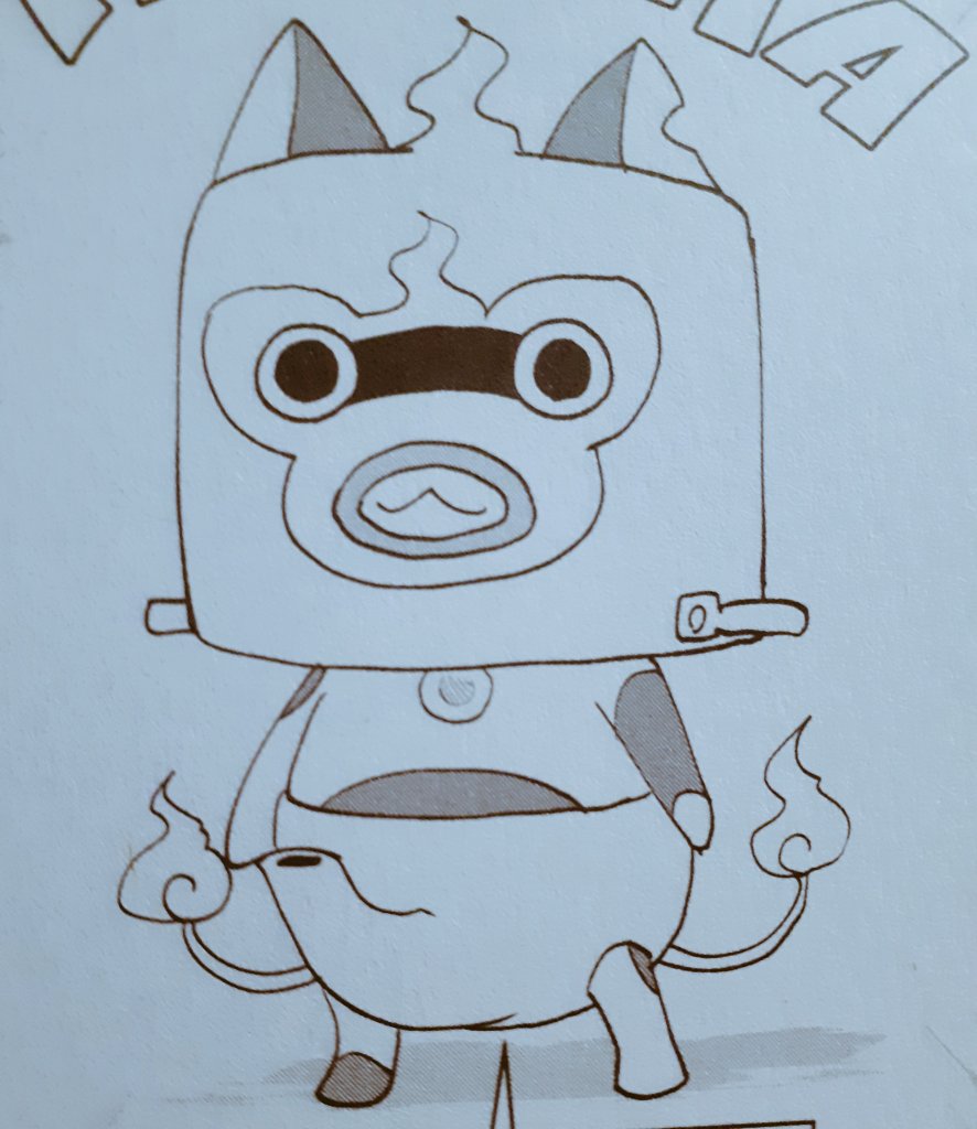 30 second jibanyan drawing speedrun from memory and a puni note