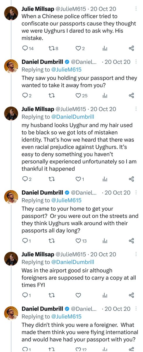 DanielDumbrill's tweet photo. @JulieM615 Yes and they almost detained you too when they mistook your blue American passport as a red Chinese passport. That was such a close call! https://t.co/iyu4AmmgFR