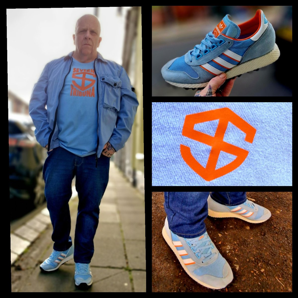DeanoBacherro's tweet photo. Morning troops. Todays selection from the vault, Adidas Silverbirch Spezials, a Stone island Garment dyed overshirt, and a Severni Tribuna custom tee 😎 Have a great Bank Holiday weekend 👍🏻
#adidasoriginals #spezials #stoneisland #severnitribuna #showyourstripes #adidasaddict https://t.co/8zeCpgCnf9