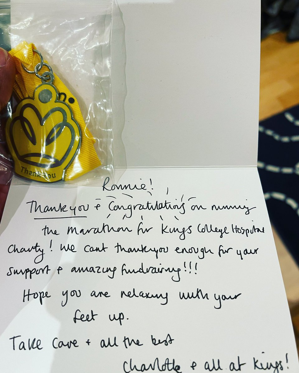 ronniepatel1988's tweet photo. Get home from holiday, after post marathon dilemmas of life, to this ! @supportkings it was an absolute pleasure to be part of your team and if I get the ballot again - I will totally do it again! #TeamKCH #SupportKings #tcsmarathon2023 #placeofbirth https://t.co/0aSkX3AAV0