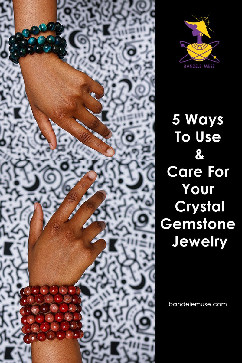 bandelemuse's tweet photo. Crystals/ gemstones are a great way to set &amp; carry intentions within your life. This includes relieving stress, regaining spiritual connection, &amp; clearing negative energy. Here are my tips to use &amp; care for your crystal jewelry.

https://t.co/YdhgcRG8Zo https://t.co/qpoM9f0ZHZ