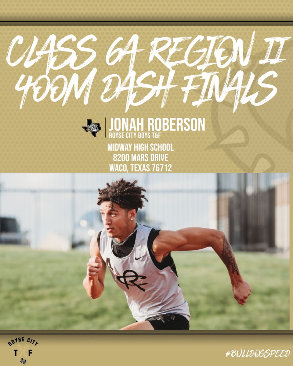 RCHSBOYSTFXC's tweet photo. Jonah Roberson will run in the 400 meter finals today at 3:05 for a chance to punch his ticket to the UIL State Track &amp; Field Championships! https://t.co/mmi0aHX6aX