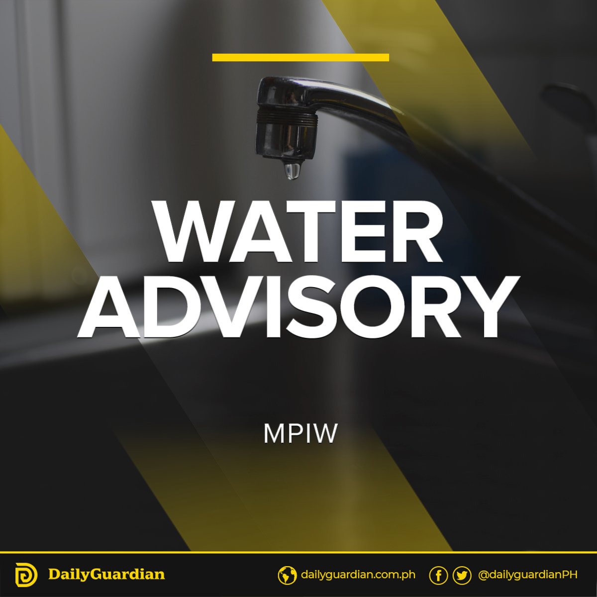 Daily Guardian on Twitter "WATER ADVISORY Metro Pacific Iloilo Water
