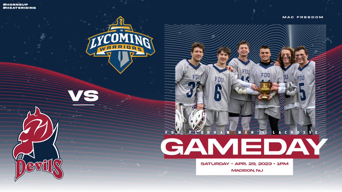 FDU Devils Athletics (@fdudevils) on Twitter photo GAMEDAY | A spot in the MAC Freedom playoffs is on the line today as <a href="/fdumenslax/">Fairleigh Dickinson Men's Lacrosse</a> hosts Lycoming where the winner clinches the final playoff spot in the tournament! The team will also honor its six seniors before the game! #HeatsRising
Live coverage-bit.ly/3taWJB7 GAMEDAY | A spot in the MAC Freedom playoffs is on the line today as <a href="/fdumenslax/">Fairleigh Dickinson Men's Lacrosse</a> hosts Lycoming where the winner clinches the final playoff spot in the tournament! The team will also honor its six seniors before the game! #HeatsRising
Live coverage-bit.ly/3taWJB7