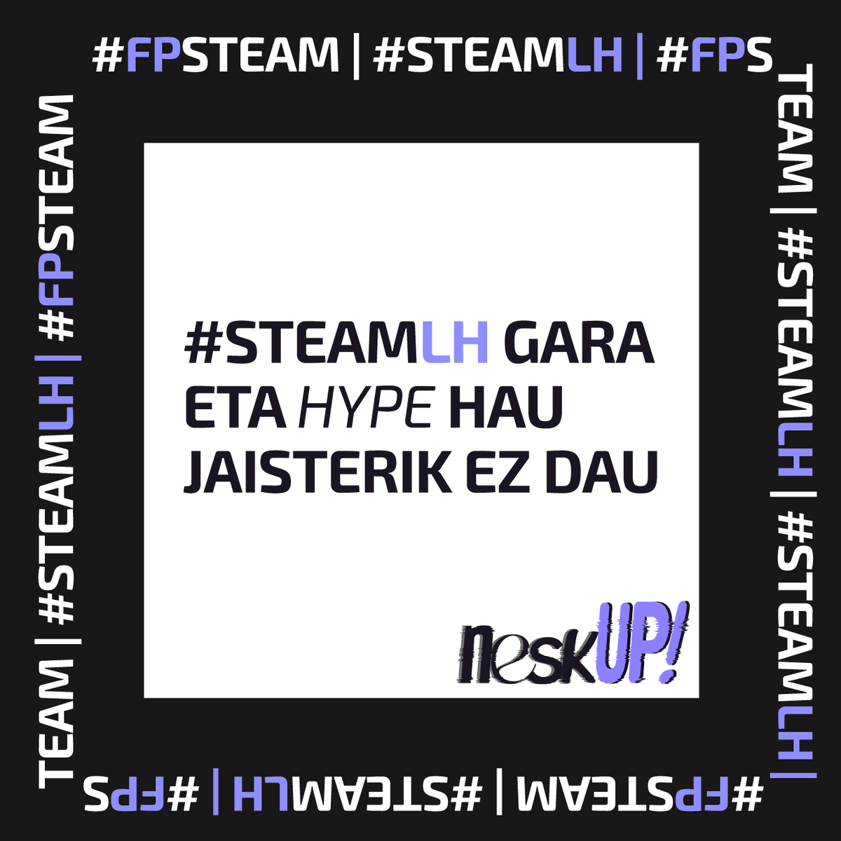neskup2023's tweet photo. HYPE-a sentitzen dugu eta zuekin partekatu nahi dugu!

Eremu hauetara zenbat eta emakume gehiago batu, ikuspegien eta esperientzien aniztasuna handitu egiten da, eta horrek konponbide berritzaileagoetara eta sortzaileagoetara garamatza.

#NeskUp #steamlh #hezkuntza  #fp https://t.co/LYvSGIoC3d