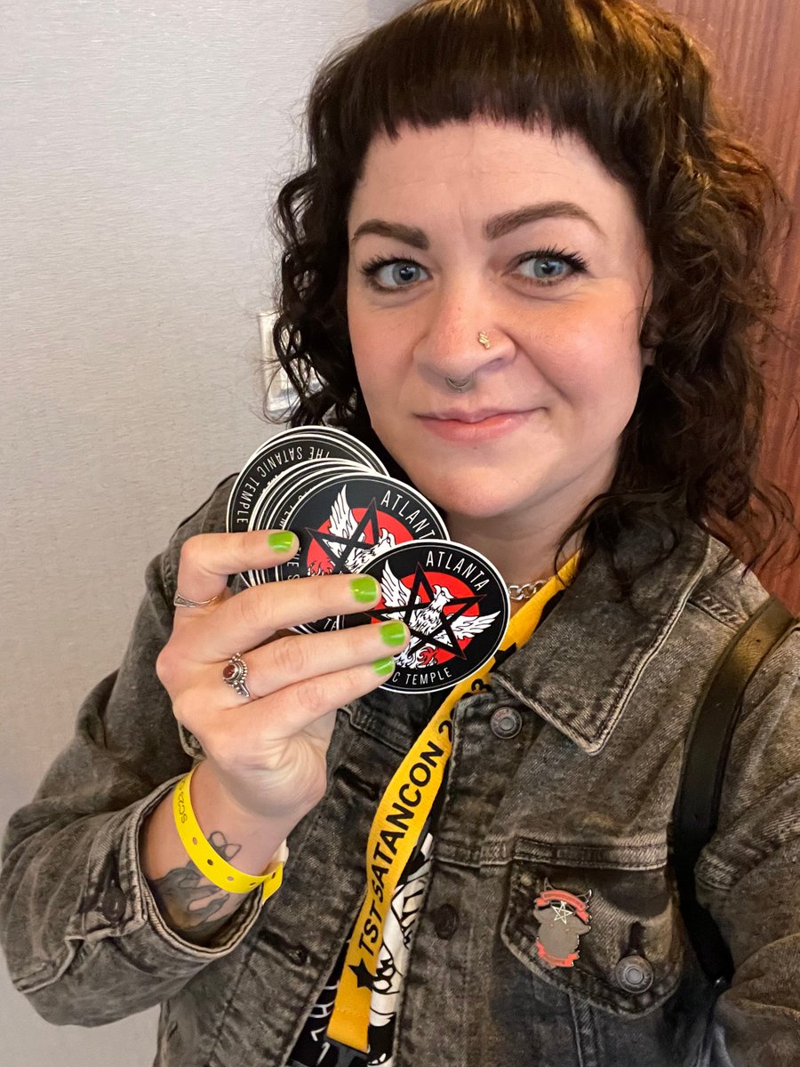 TSTatlanta's tweet photo. We’re at SatanCon! Find me today and I’ll give you a TSTATL sticker! https://t.co/dEg1zZCs0f
