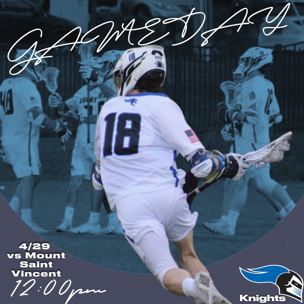 MSMCLacrosse's tweet photo. ‼️GAMEDAY‼️
Show your support today for our last regular season game as we play in support of @Join1Love! 

🆚Mount Saint Vincent 
⏰12PM
📍Home https://t.co/wfPtKjCFLK