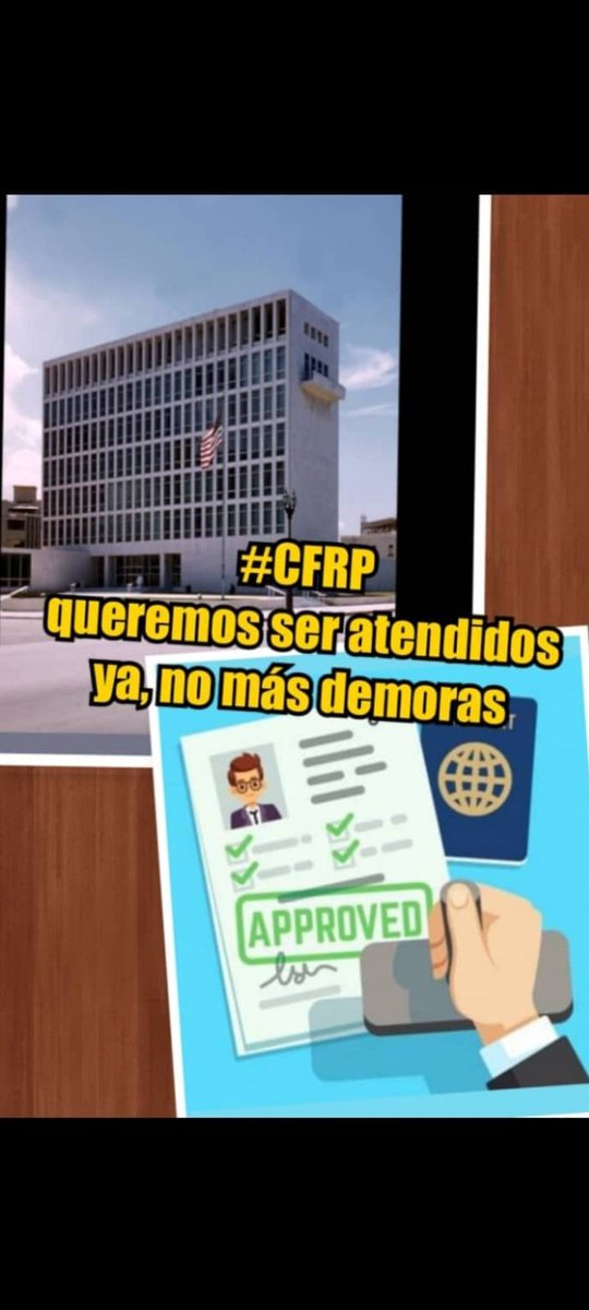 Lucy23034525's tweet photo. @USEmbCuba 
@USCIS 
@USCISDirector 
@StateDept @TravelGov @SecBlinken 
#MoveNowVisaBulletin
#MoreInterviewsInHavana
#F1F2AF2BF3F4
#Categoriasenunlimbo
#CFRP
#solucion_para_casos_con_fecha_de_entrevista_2017
#solucion_para_casos_con_entrevistas_realizadas_2017
#cierreconsula2017 https://t.co/ykRTmQRRDA