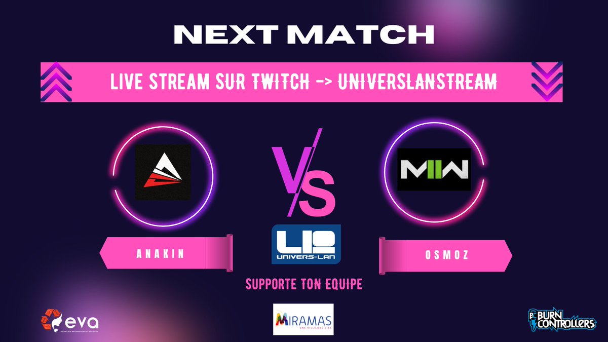 universlan's tweet photo. Après la victoire 2-1 des @TEKDIGITAL_, on se retrouve pour @AnakinCorp vs #OSMOZ de @MylessSG1 

En direct avec @EEnzoooooo ! 🎤

Powered by @BurnControllers 

📽️ https://t.co/abuCsmyL3F https://t.co/kSFhqJfg8t