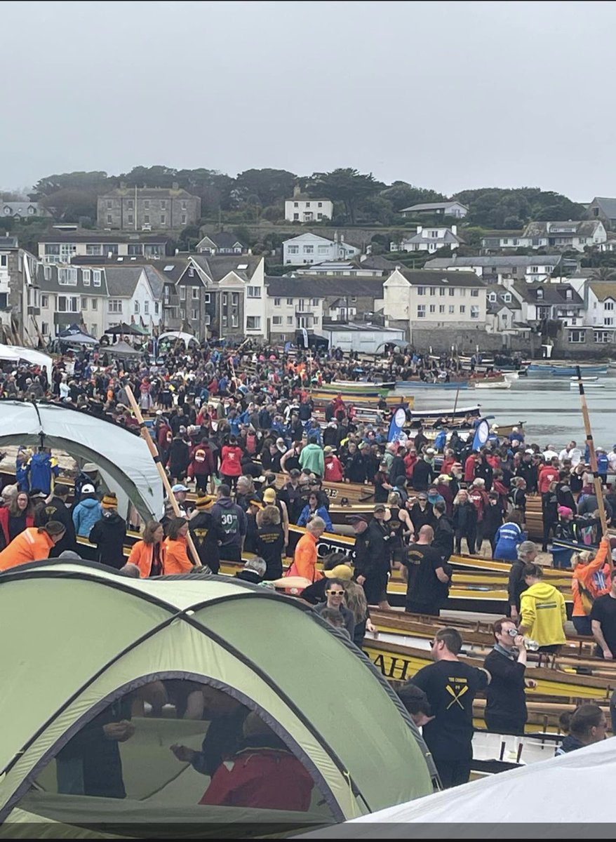 Just a little busier than normal #scilly #rowing