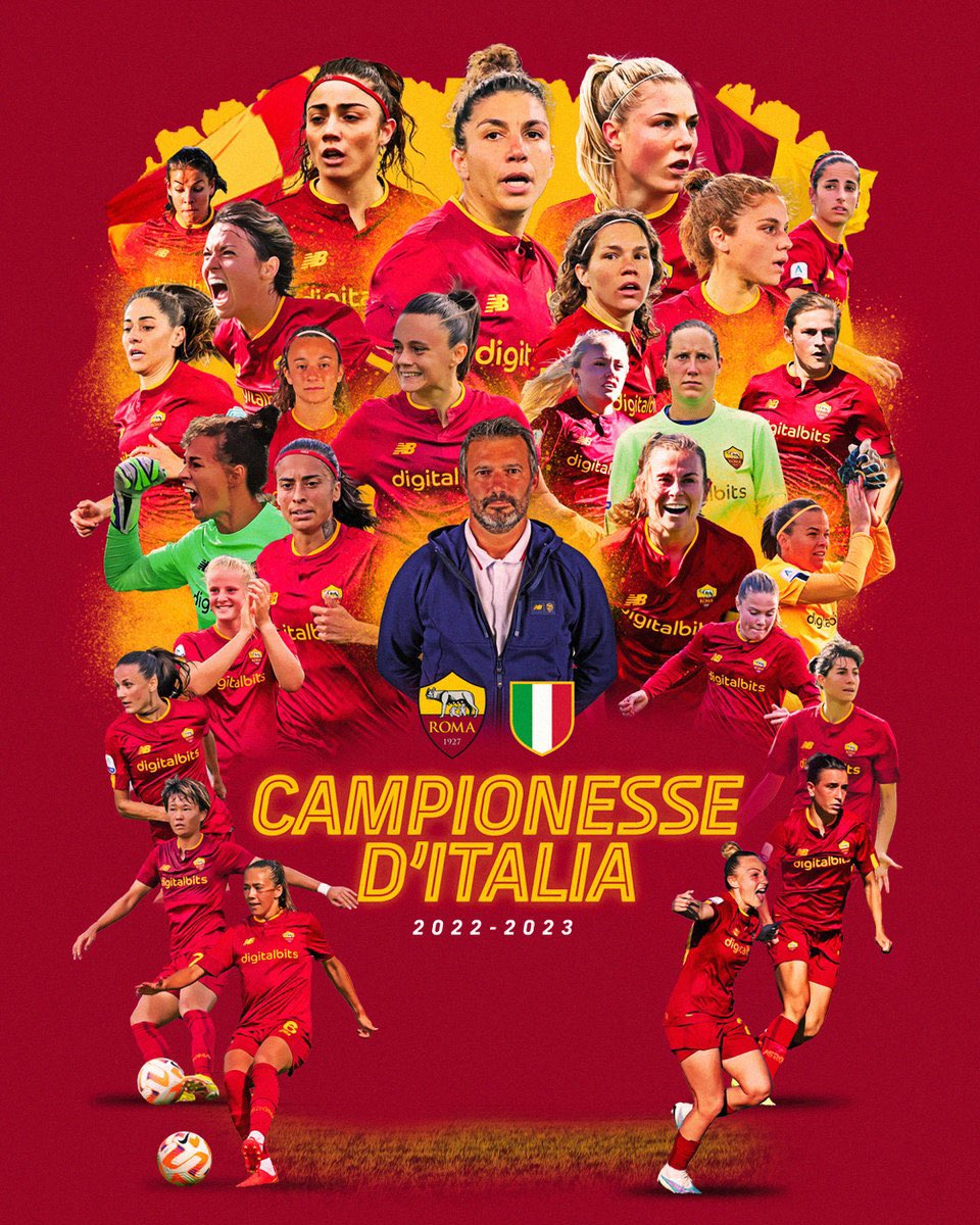CAMPIONESSE D’ITALIA! 💛🇮🇹❤️

GRAZIE RAGAZZE! GRAZIE ROMA! 🐺

#ASRomaFemminile #ASRoma
