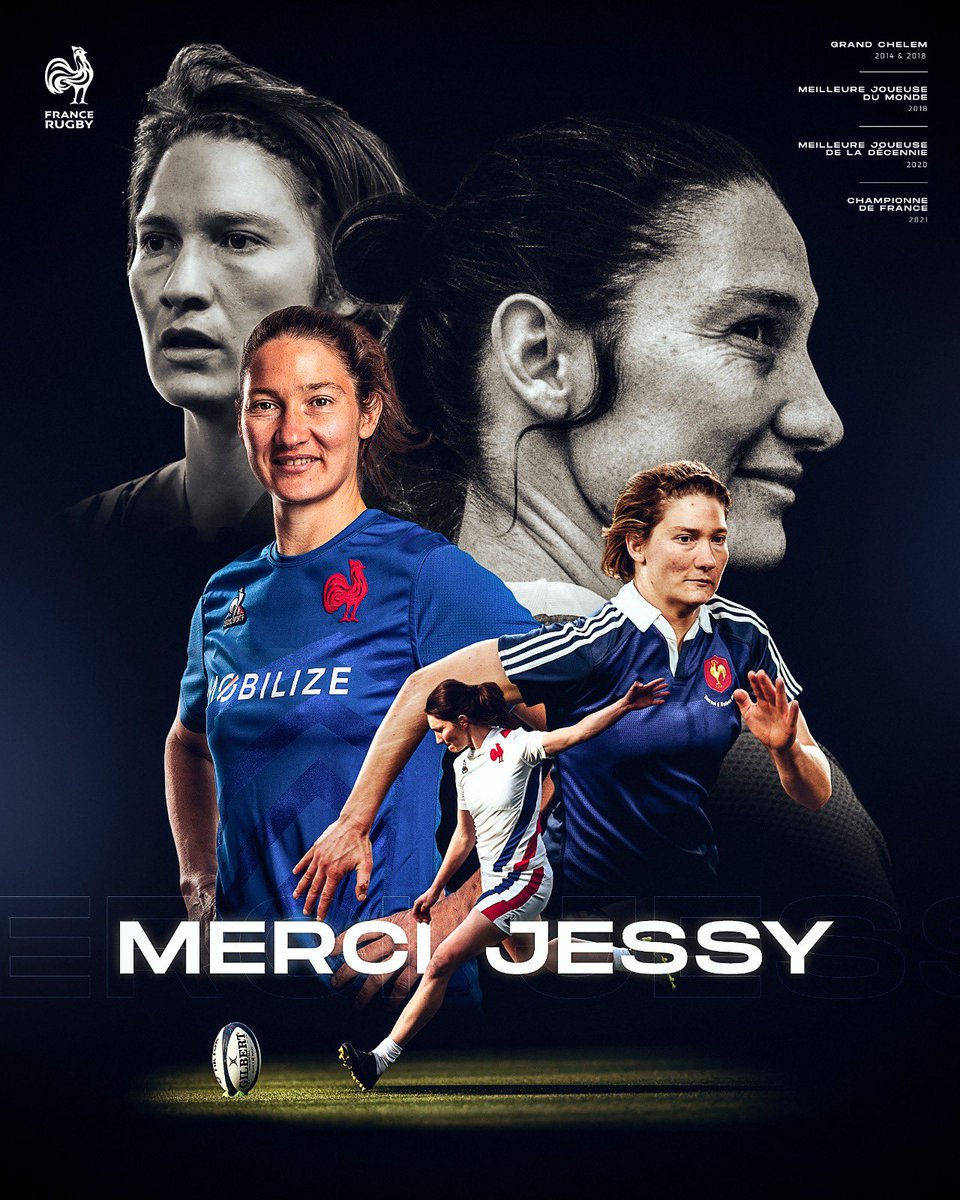 FranceRugby's tweet photo. 👏💙 Une 𝐠𝐫𝐚𝐧𝐝𝐞 𝐝𝐚𝐦𝐞 jouait aujourd'hui son 78e et dernier match avec le #XVdeFrance.

Merci @JessTremouliere pour tout ce que tu as fait pour le rugby français et pour ta magnifique carrière ! 🙏

#NeFaisonsXV https://t.co/bTwDu82WdC
