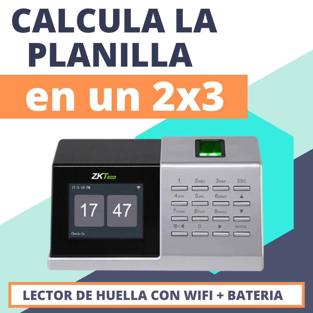 Teledata's tweet photo. RELOJ BIOMETRICO CON HUELLA+ WIFI + BATERIA
 
 Diseñado para la gestión de tiempo y asistencia de los Colaboradores, para ser utilizada sobre Mesas o Escritorios.

Cuenta con una 🔋 Batería Recargable interna que le permite funcionar por más de 4 horas sin Energía Eléctrica. https://t.co/DYFhfY0Pc7