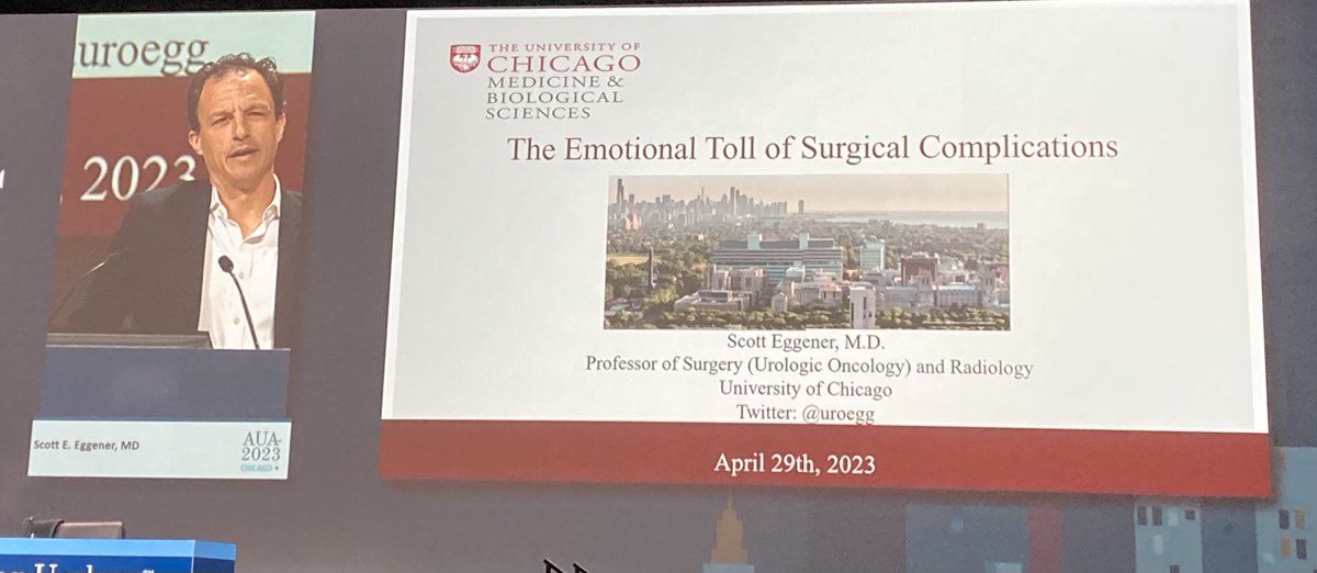 Always incredibly impactful when a senior surgeon describes the toll of surgical complications #AUA2023 ⁦@AmerUrological⁩ ⁦@uroegg⁩