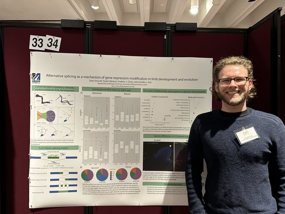 Jennifer Fish (@frau_fish) on Twitter photo The joy of presenting at #NESDB2023 and/or winning Most Outstanding Graduate student <a href="/UML_Biology/">UMass Lowell Biology</a> !! Congratulations Sean! The joy of presenting at #NESDB2023 and/or winning Most Outstanding Graduate student <a href="/UML_Biology/">UMass Lowell Biology</a> !! Congratulations Sean!