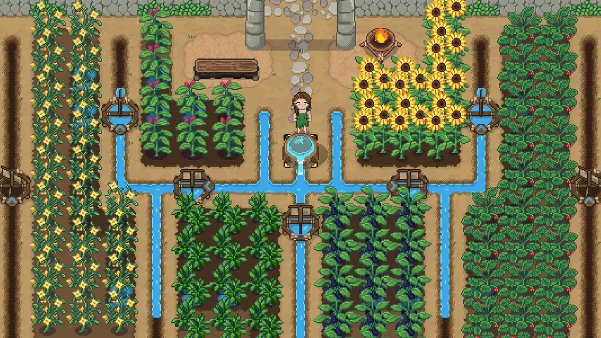 Crytivo's tweet photo. Roots of Pacha is out in full force on Steam! Be a part of a thriving Stone Age community and explore the early days of civilization 🌱⚒️

Play NOW 👉 https://t.co/g1lfeyuy8M   

#screenshotsaturday #pixelart #indiegame https://t.co/xzc5xxT7jO