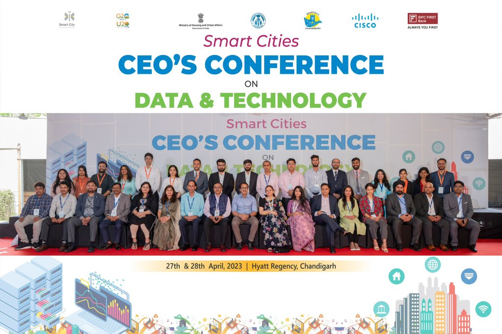 ChandigarhSmart's tweet image. Delegates from Smart Cities across the country, came all the way to Chandigarh to attend the CEO’s Conference of Data &amp;amp; Technology and share their best practices. Let’s have a look at the Group Photos !!

#ChandigarhSmartCity #CEOsConference #ICCCChandigarh #Data&amp;amp;Technology…