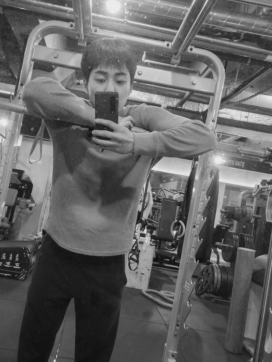 아침 운동.  좋은 아침이에요!!