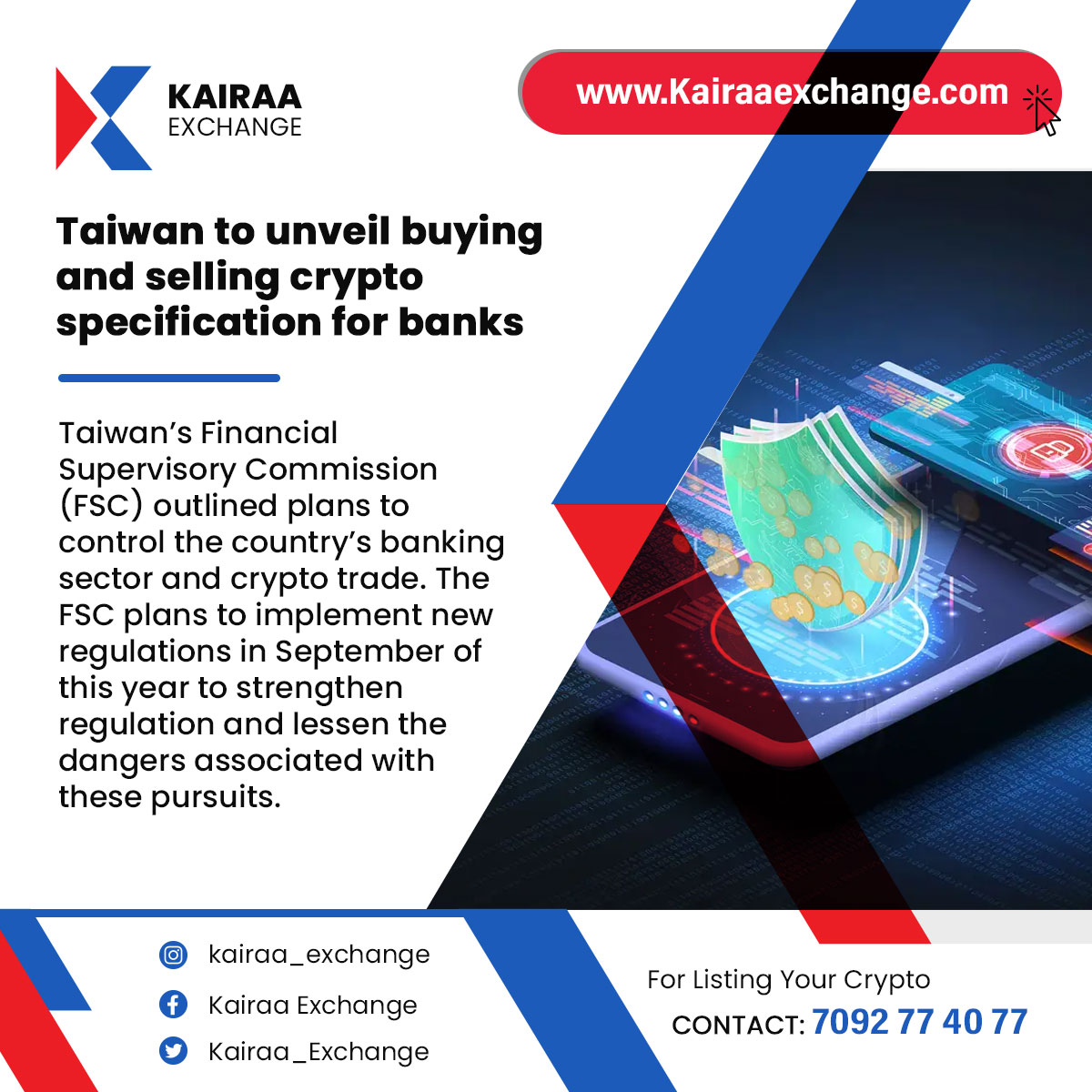 Kairaa_Exchange's tweet photo. Taiwan will release cryptocurrency purchasing and selling guidelines for banks.👍
For more details and updates..👇👇
Contact: 7092771155
Website : https://t.co/n9syZ3dDIt
Link : https://t.co/4KYViCsAEE
#kairaaexchange #taiwan #cryptocurrency #cryptoguidelines #banks #crypto https://t.co/AZkGc3NxxB