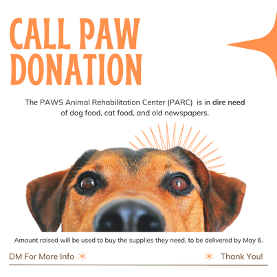 beeteetalongman's tweet photo. OPEN CALL PAW DONATION for the PAWS Animal Rehabilitation Center.

Any amount will be a great help for shelter dogs and cats. Help this cause by retweeting this for greater reach.

Kindly DM for more info. Thank you paw! https://t.co/a8xX1SMaHZ