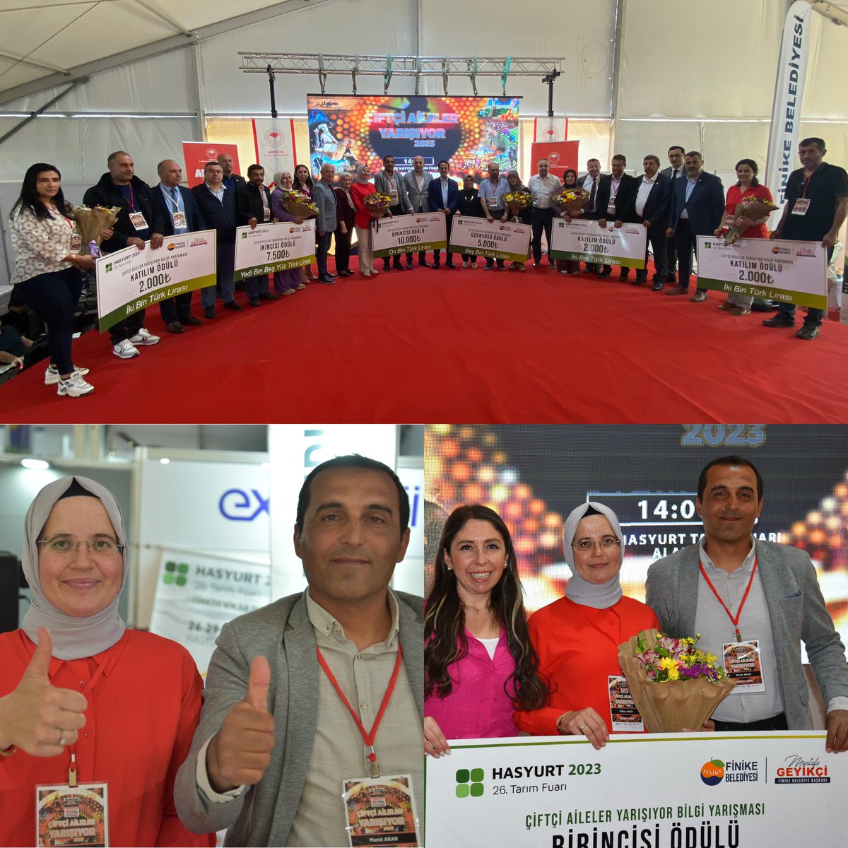 antalyailtarim's tweet photo. #Hasyurt Tarım Fuarında @antalyailtarim @tarimkonseyi ve @Finikebelediye işbirliğinde #Çiftçi Aileler Yarışıyor Bilgi Yarışmasında 1. #Korkuteli'den Akar Ailesi, 2. #Kumluca'dan Sayar ailesi 3. #Elmalı'dan Özkaya ailesi oldu

@VahitKirisci
@ersinyazici1
@gokhankaraca_
@alicandir https://t.co/tB1bCpE1Rt