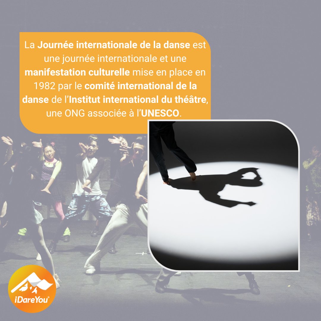 iDareYou_app's tweet photo. Le 29 avril c'est la journée internationale de la danse.
Vous pourrez d'ailleurs laisser libre court a votre créativité et imagination via des challenges funs tout en aidant des causes grâce à iDareYou. https://t.co/5TbkBoNq7w