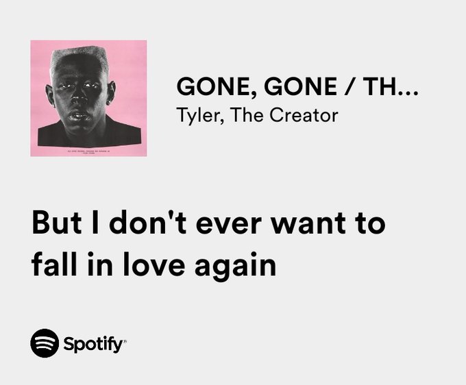thesadbaby's tweet photo. tyler, the creator / gone, gone https://t.co/VFGZOqocSJ