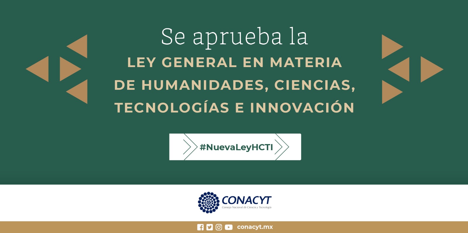 Conahcyt México on Twitter: "#NuevaLeyHCTI Enhorabuena por México, se consolida el carácter humanístico de las políticas científicas y tecnológicas, con gran compromiso @senadomexicano aprueba la minuta y proclama la nueva Ley General