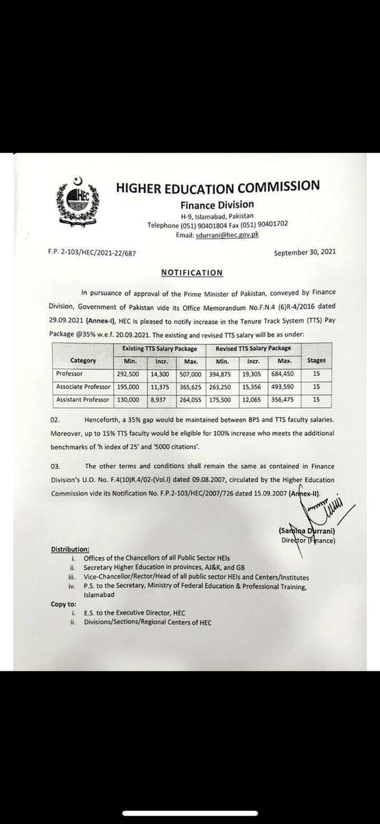Noman_Khan1010's tweet photo. Respected @CMShehbaz, @MaryamNSharif, @betterpakistan, @RTanveerPMLN, &amp; @1964atta, plz direct @hecpkofficial &amp; @MAhmedhec to #ImplementPM_ApprovedTTS_SalaryNotification (attached) in true spirit.
#LinkTTS_AnnualSalaryIncreaseWithBudget
#ReviseHJRS_Policy
#EnsureTTS_JobSecurity https://t.co/ylkD7sEMAa