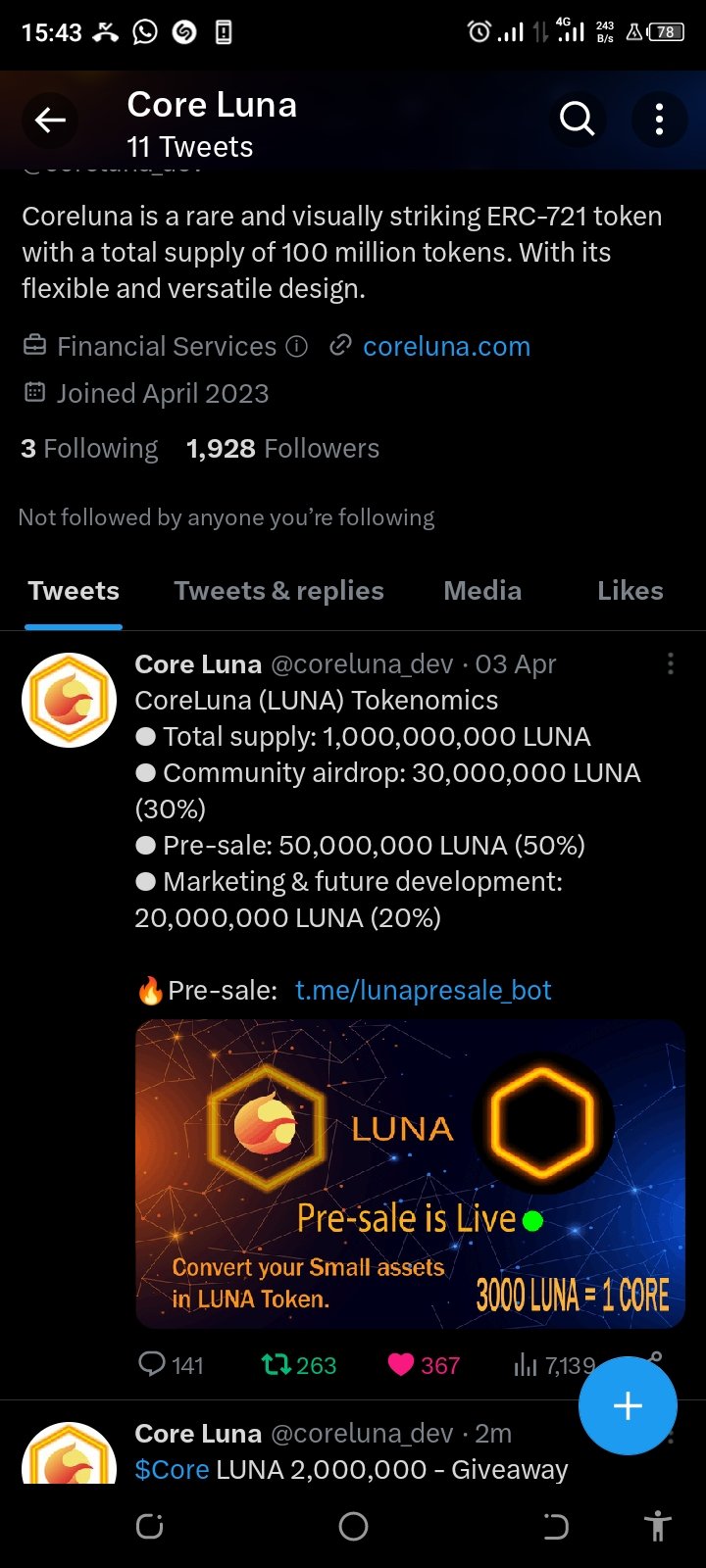 Core Luna on Twitter "Core LUNA 2,000,000 Giveaway 📢 For 50