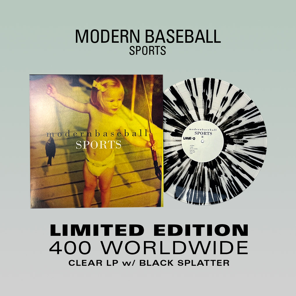 brooklynvegan's tweet image. New Vinyl Exclusive: Modern Baseball's beloved debut 'Sports' on clear w/ black splatter vinyl. Already pressed &amp;amp; shipping now: shop.brooklynvegan.com/products/moder…