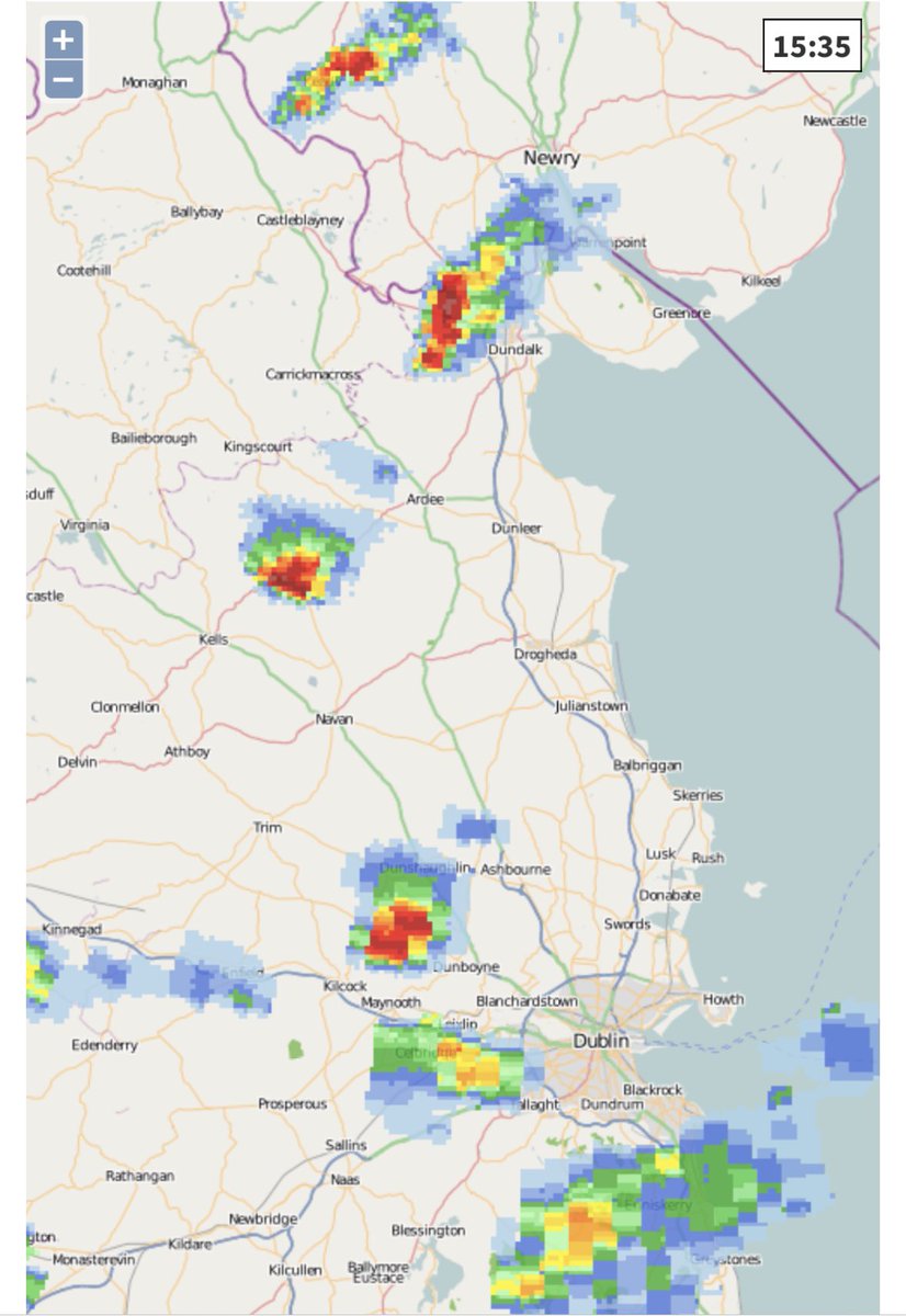 Carlow Weather on Twitter "First of the lightning strikes detected