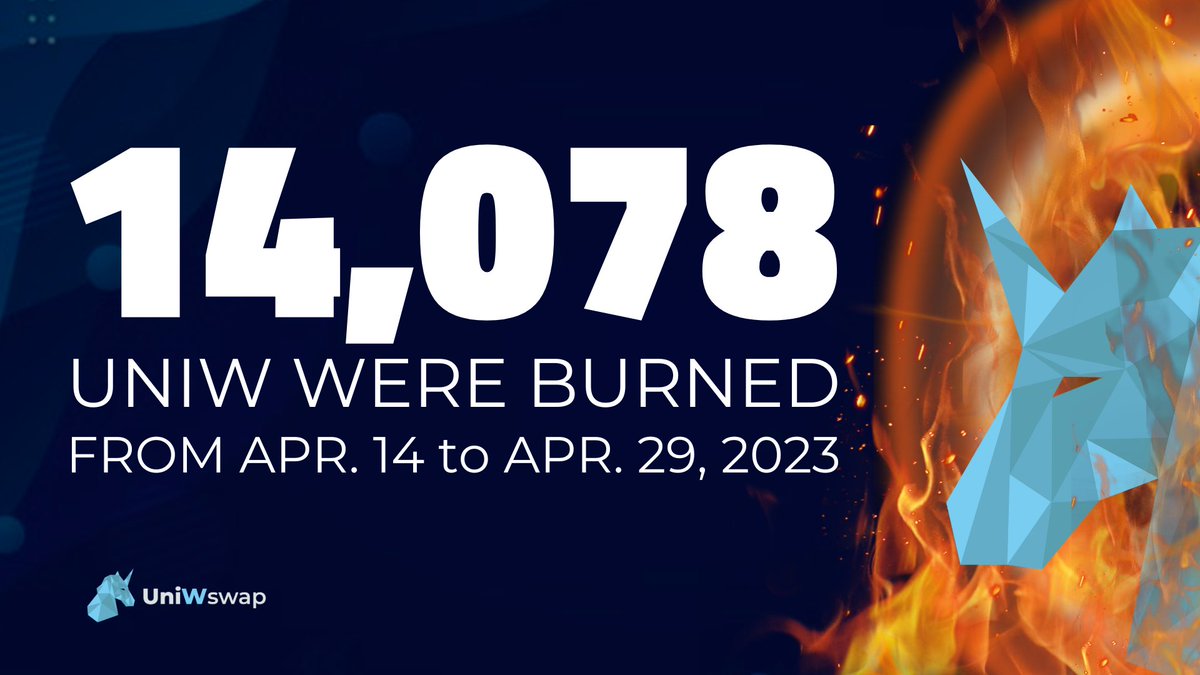 teamuniwswap's tweet photo. From April 15 we already burned 14,078 $UNIW through the 3% sell tax. Thank you for strongly holding in the @EthereumPoW chain, stay tuned for more news and updates!π₯
Check the burning address at @OKLink:
https://t.co/6QlvyF4QTG
#UNIWSWAP #EthereumPOW #UNIW #Burn #Crypto https://t.co/zvv3SKWAGR