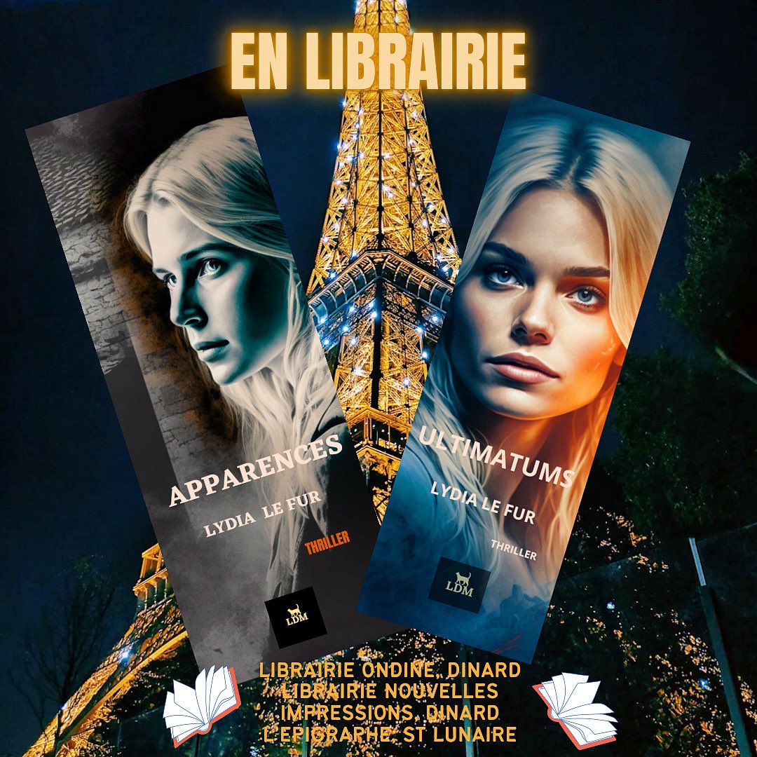 LydiaLeFur's tweet photo. Apparences et Ultimatums en librairie à #dinard et #saintlunaire et sur #amazon #lydialefur #apparences #thrillerbooks #thrillerbooks #BookAddict #bookstagram #babelio #BookTwitter #BooksWorthReading #livres #BookAddict #Bretagne #lecture https://t.co/NojDpOhBjZ