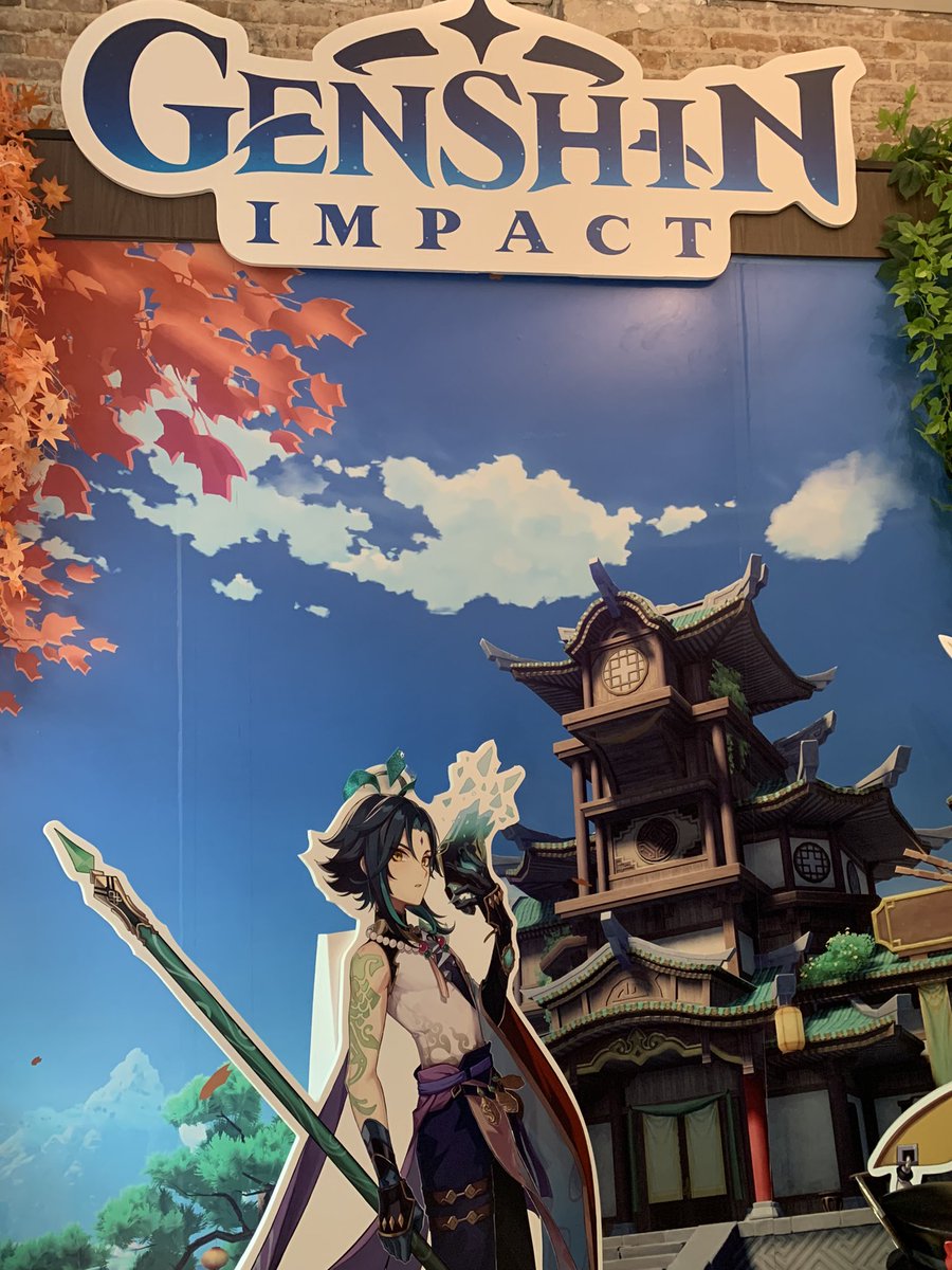 DrVictoriaChen's tweet photo. Waited in the rain for two hours to get into the Genshin Impact pop-up store with my 11 yo. *the things you do for love* #teyvatgoods https://t.co/QJmQ4JY4ZF