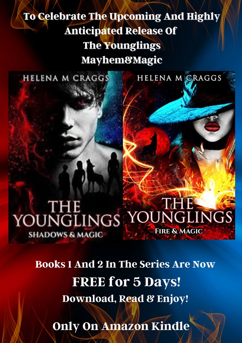 h_craggs's tweet photo. To celebrate the launch of Mayhem & Magic, both Younglings books 1 & 2 are free from Monday 1st May to Friday 5th May ☀️🥰
If you like loyal heroes, quick humor, and surprising twists, then you’ll adore this paranormal, hot super squad ❤️

#IndieAuthorSpotlight #BooksWorthReading #freebooks #paranormalromance