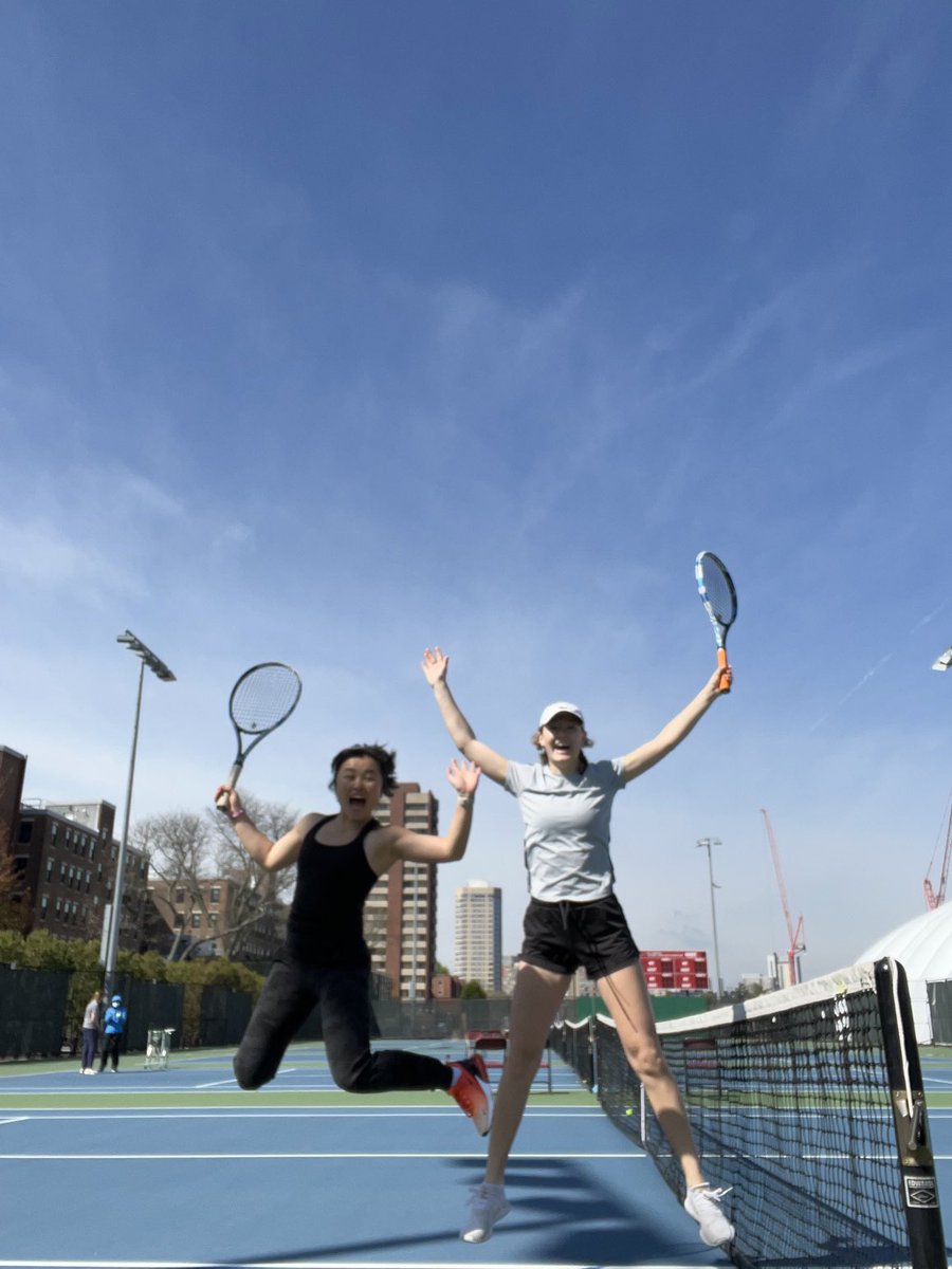 ValGirlTen's tweet photo. Must be a study break at MIT for former VGT players Bella Dobrinov (‘21) and Elaine Wang (‘22).  #VGTFOREVER https://t.co/vZFcFSb2Xi