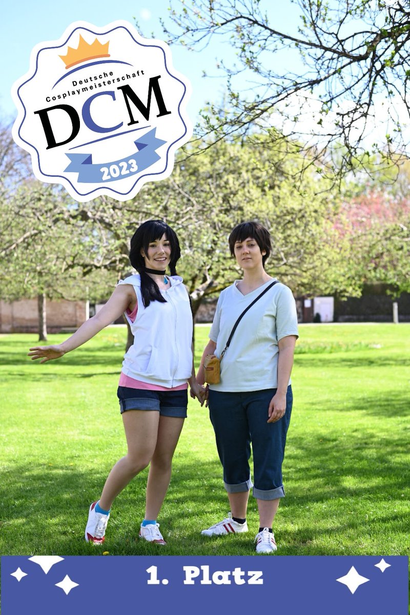 Herzlichen Glückwunsch an unser erstes Finalistenpaar: @TimeskipCosplay als Hina Amano und Hodoka aus 'Weathering with you' Wir sehen uns im Oktober auf der Frankfurter Buchmesse @Book_Fair #dcm2023 #animuc2023