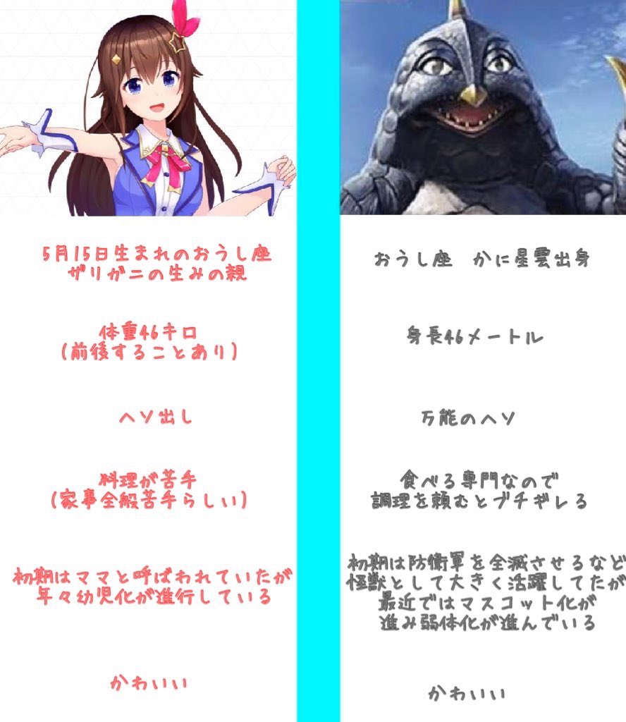 我ながら「そらちゃんとベムスターの共通点」なんてものをここまで見つけられたなって思う。