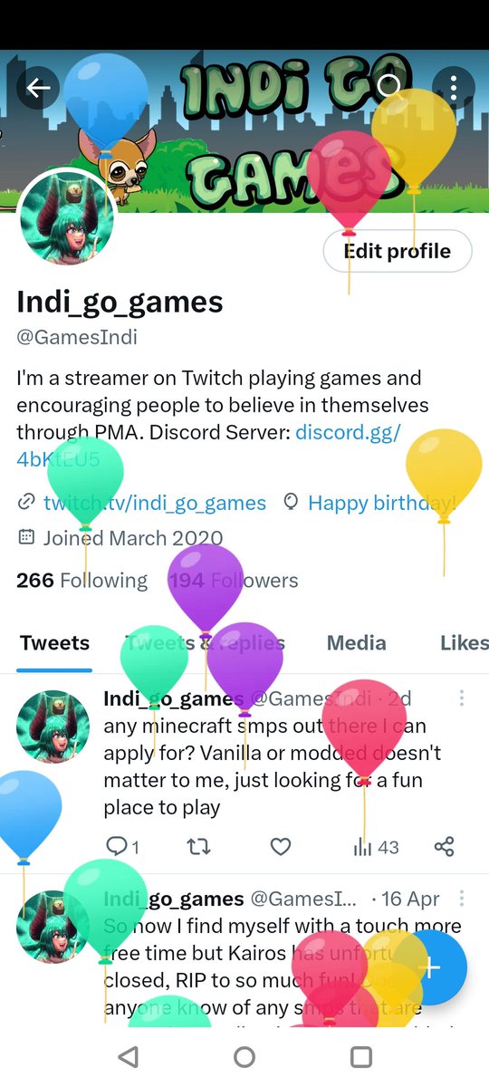 GamesIndi's tweet photo. Is balloons! https://t.co/7GVXEx76Hs